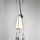 Ceiling lamp in glass, United States, 1950s