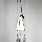 Ceiling lamp in glass, United States, 1950s