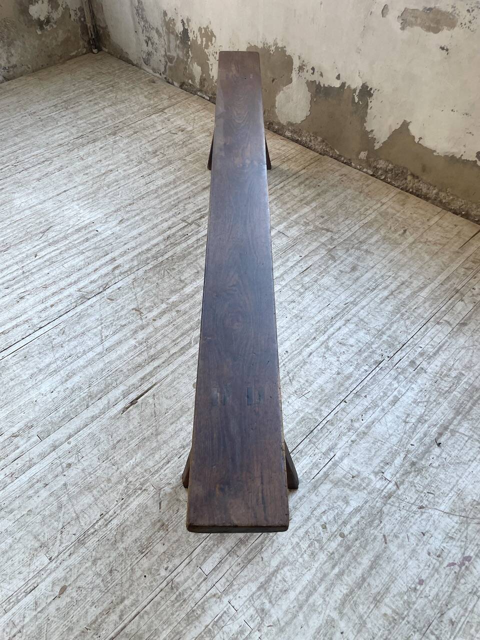 Solid oak bench 230 cm