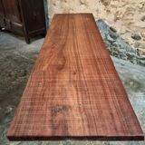 Vintage industrial table – Iron base and solid wood top (201 cm)