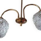 Vibtage crystal and bronze chandelier