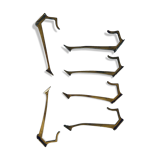 Pair of vintage brass hooks