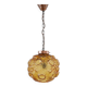 Danish Mid-Century Copper and Glass Pendant Light