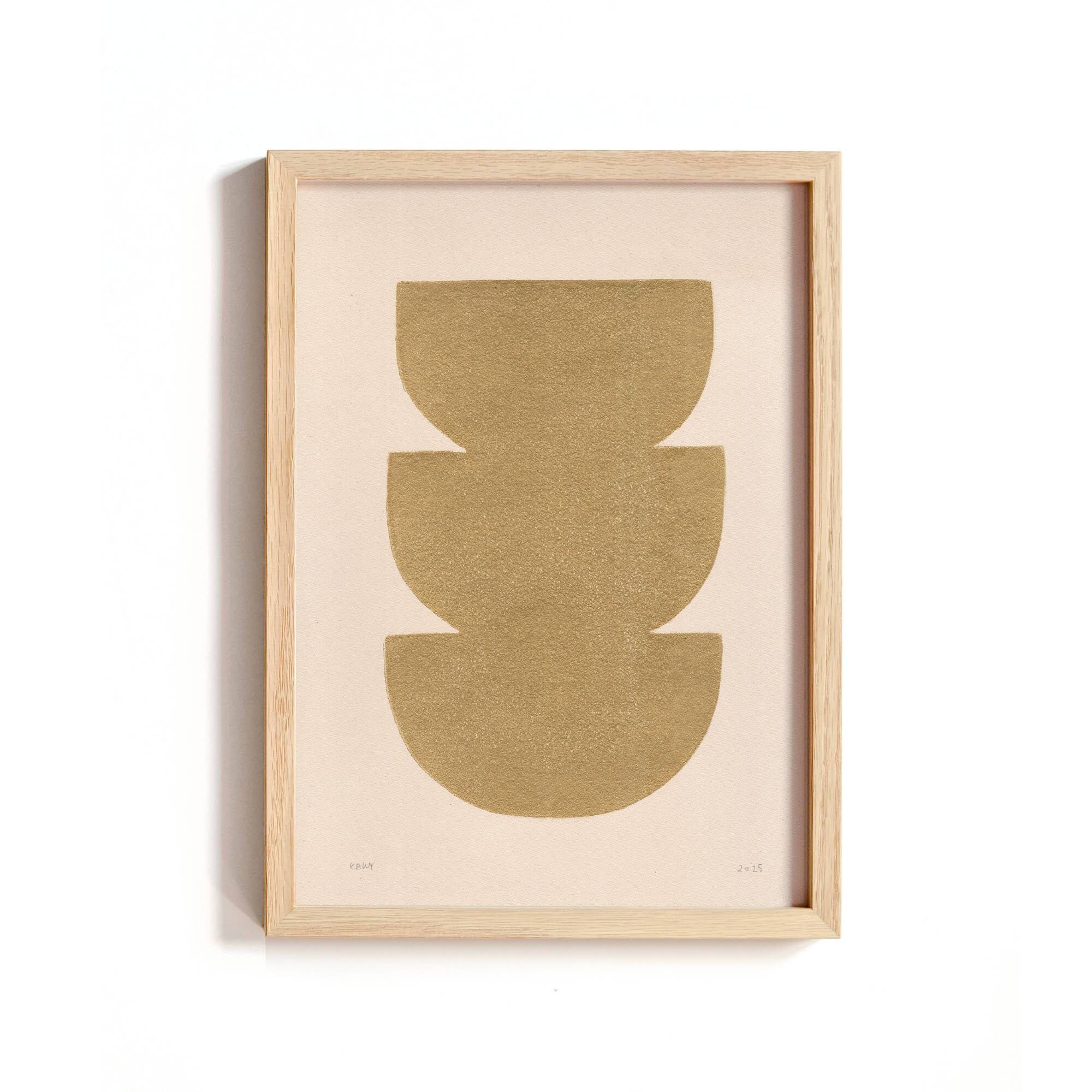 Collection of 4 abstract paintings on paper signed Eawy