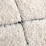 Moroccan Berber carpet blessed ouarain ecru with black diamonds engraved 148x108cm