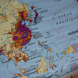 School map poster vintage of Asia Edition MDI