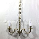 Bronze chandelier with 2 lights