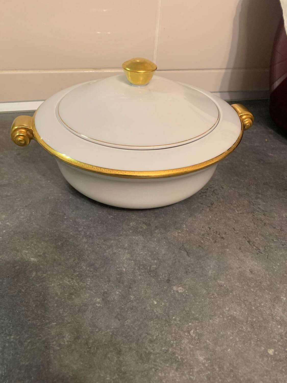 Authentic vintage Limoges porcelain RAYNAUD soup tureen
