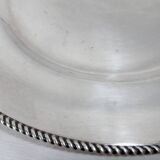 Round table service table tray Silver metal punch WMF