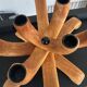 Chandelier scandinave en bois 8 feux