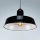 Industrial Black Metal Lamp with Visible Patina