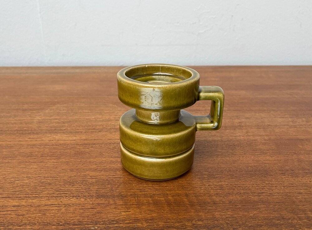 Mid-century West German pottery candlestick WGP by Cari Zalloni for Steuler, 1960s.