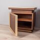 Paire de tables de chevet vintage années 50 en laiton et bois design italien