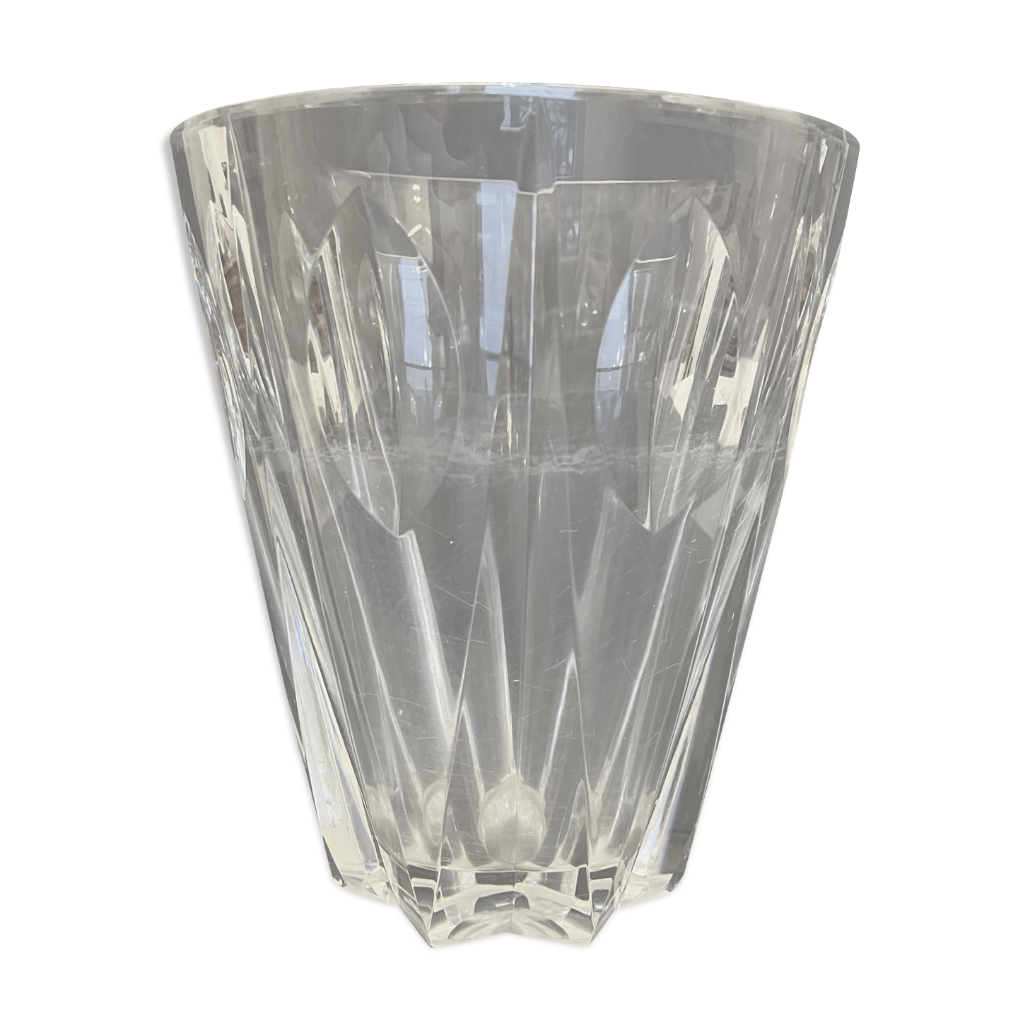Carved crystal vase from Saint Louis