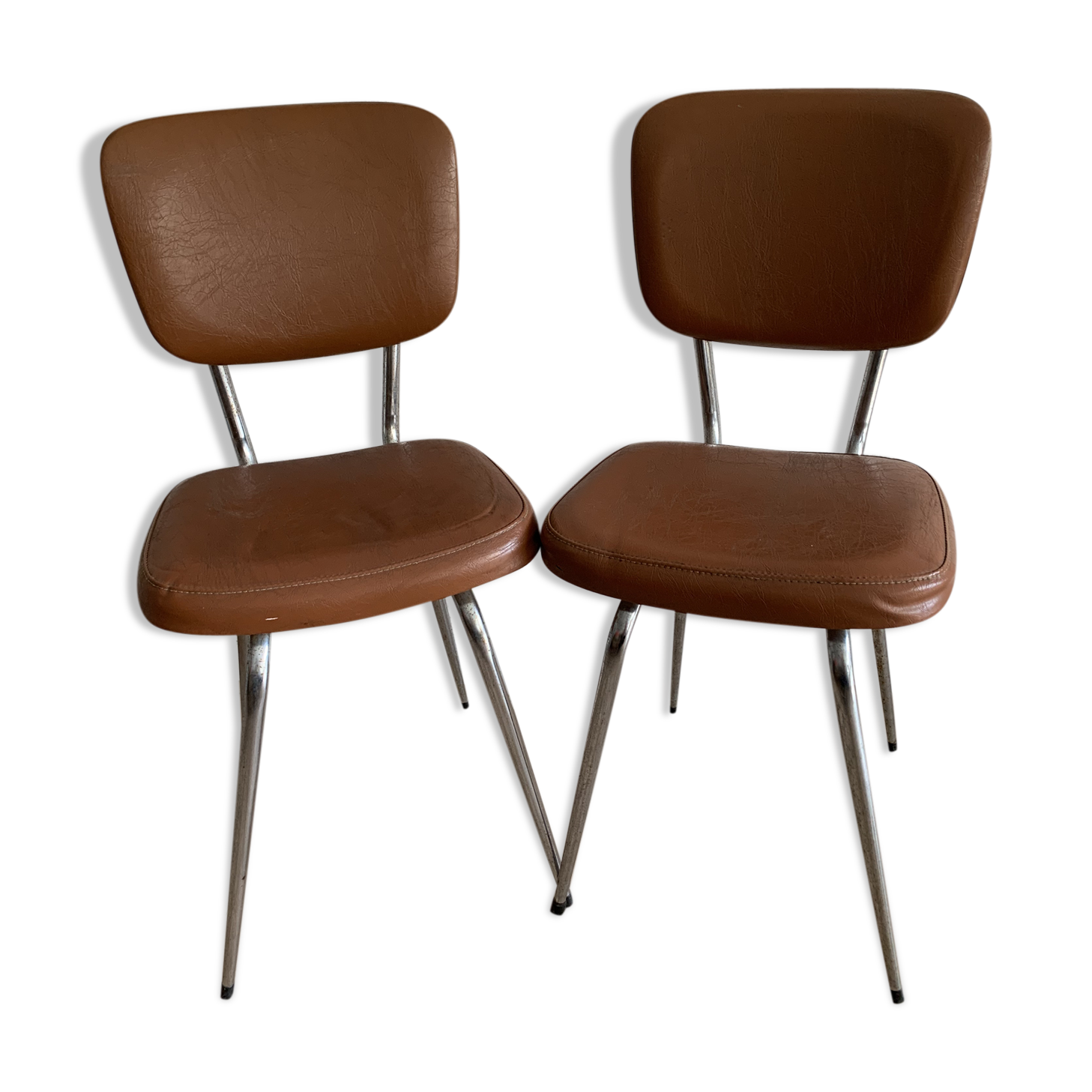 Pair of vintage skai chairs