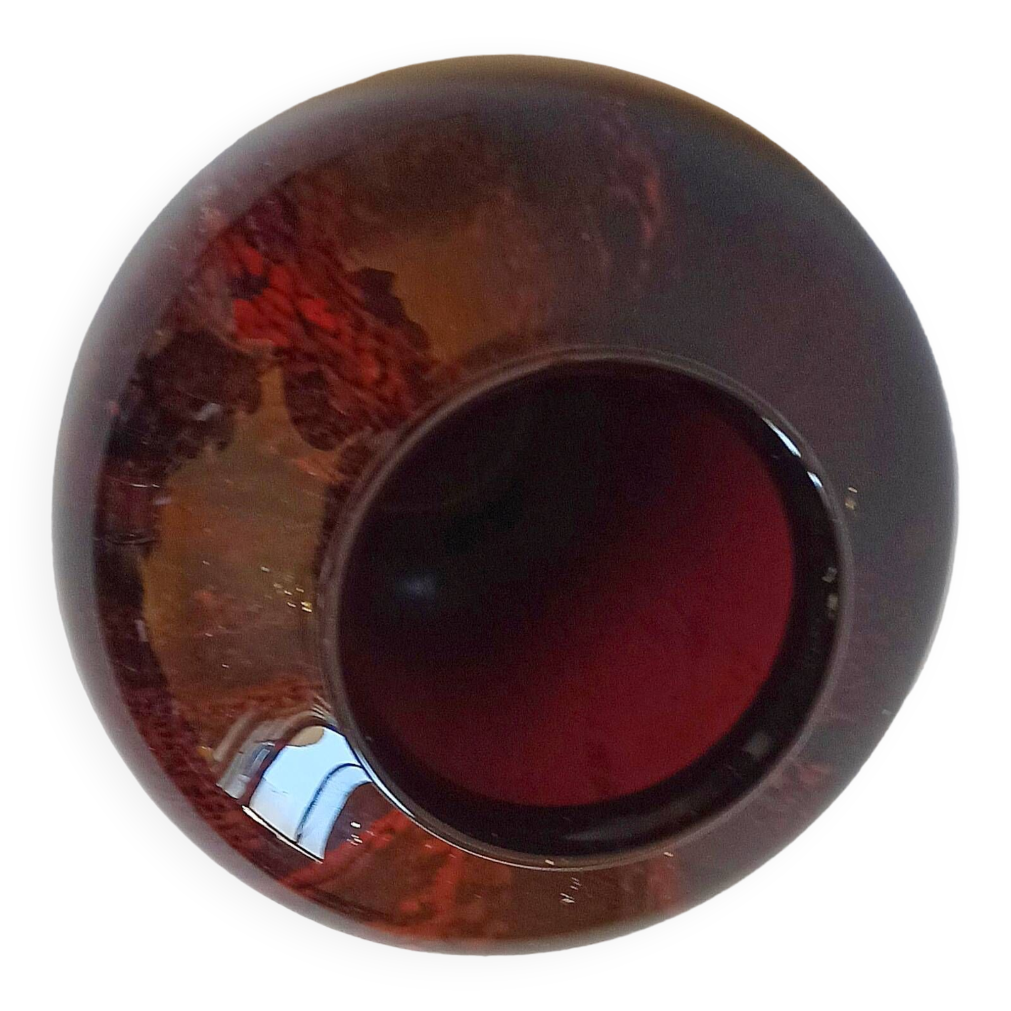 Carmine red blown glass vase 1950s