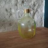 Vintage carafe in fluorine, signed 1930s–40s.