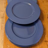 Ensemble de 9 assiettes plates par Geneviève Lethu