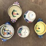 Set of 5 Breton cups Quimper