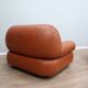 Sapporo cognac leather armchairs by Mobil GIRGI 1970s