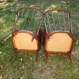 Pair of Baumann fan armchairs