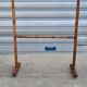 Turned wooden towel rack