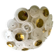 Contemporary Venied-White Disks Murano Glass Flush Mount by Simoeng