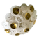 Contemporary Venied-White Disks Murano Glass Flush Mount by Simoeng