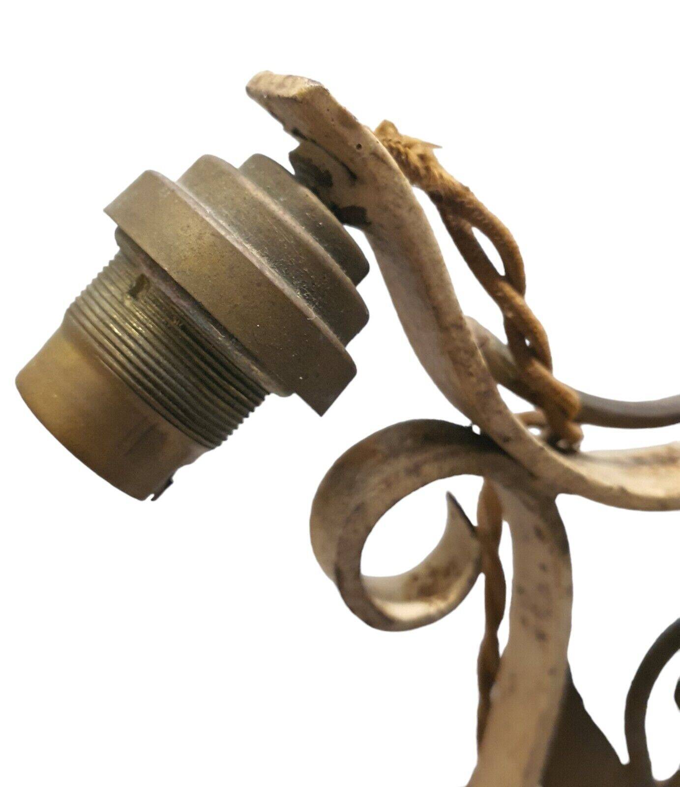 art deco table lamp marble base wrought iron frame hexagonal tulip imp belgium