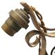art deco table lamp marble base wrought iron frame hexagonal tulip imp belgium
