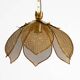 Beautiful rare 1980s Regency floral design brass ceiling lamp