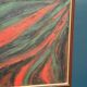 Original Swedish Oil on Canvas – Abstract Expressionist Composition – Vintage & Framed