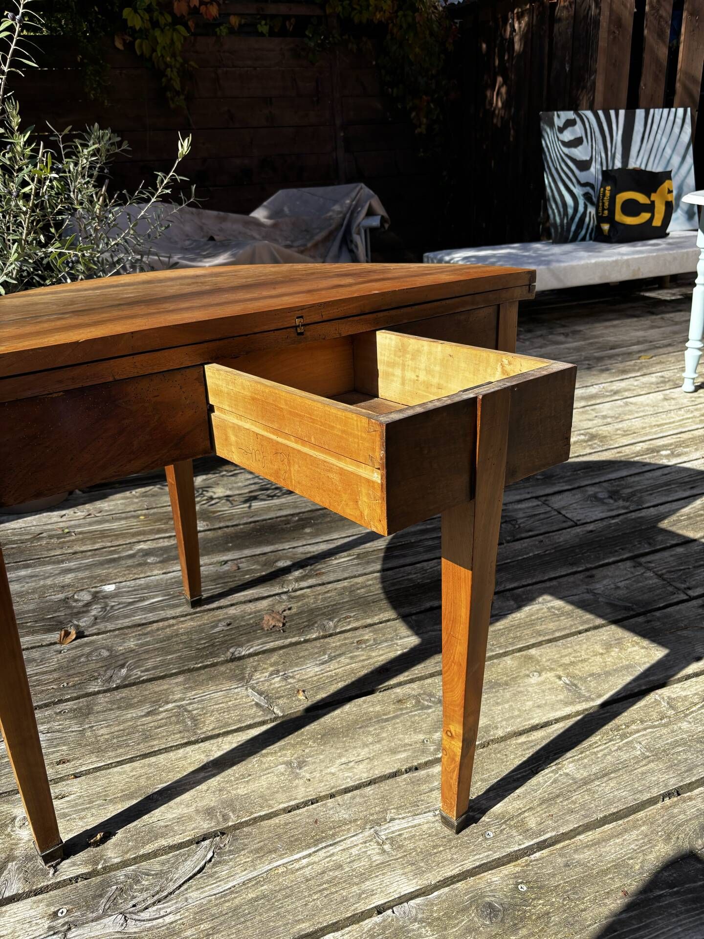 Table demi lune fin art deco années 1930