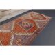 1970s Vintage Turkish Oushak Diamond Wool Runner 90x351
