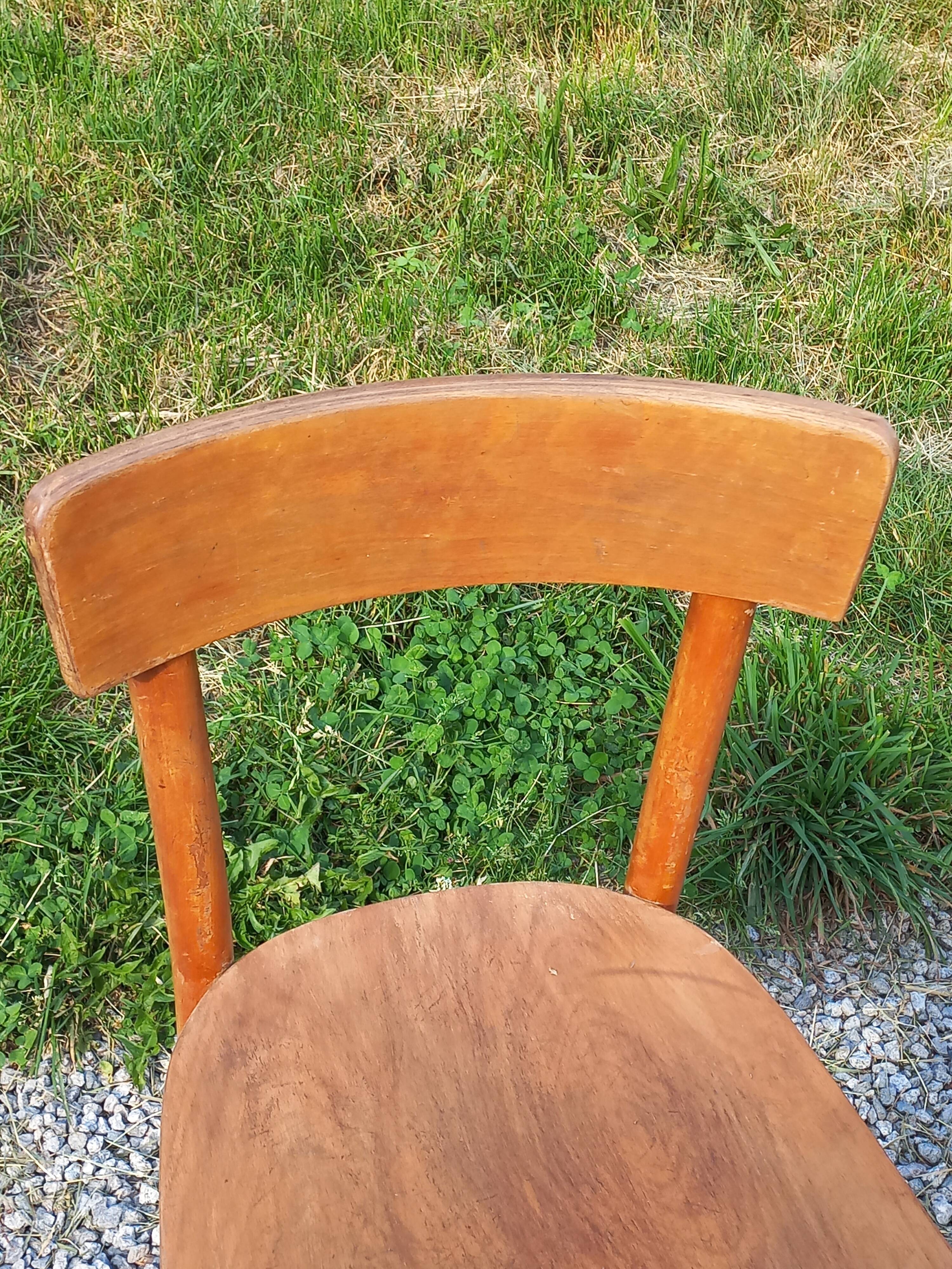 Set of 4 Thonet bistro chairs from the 1950s.