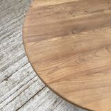 Circular elm coffee table from the 1950s