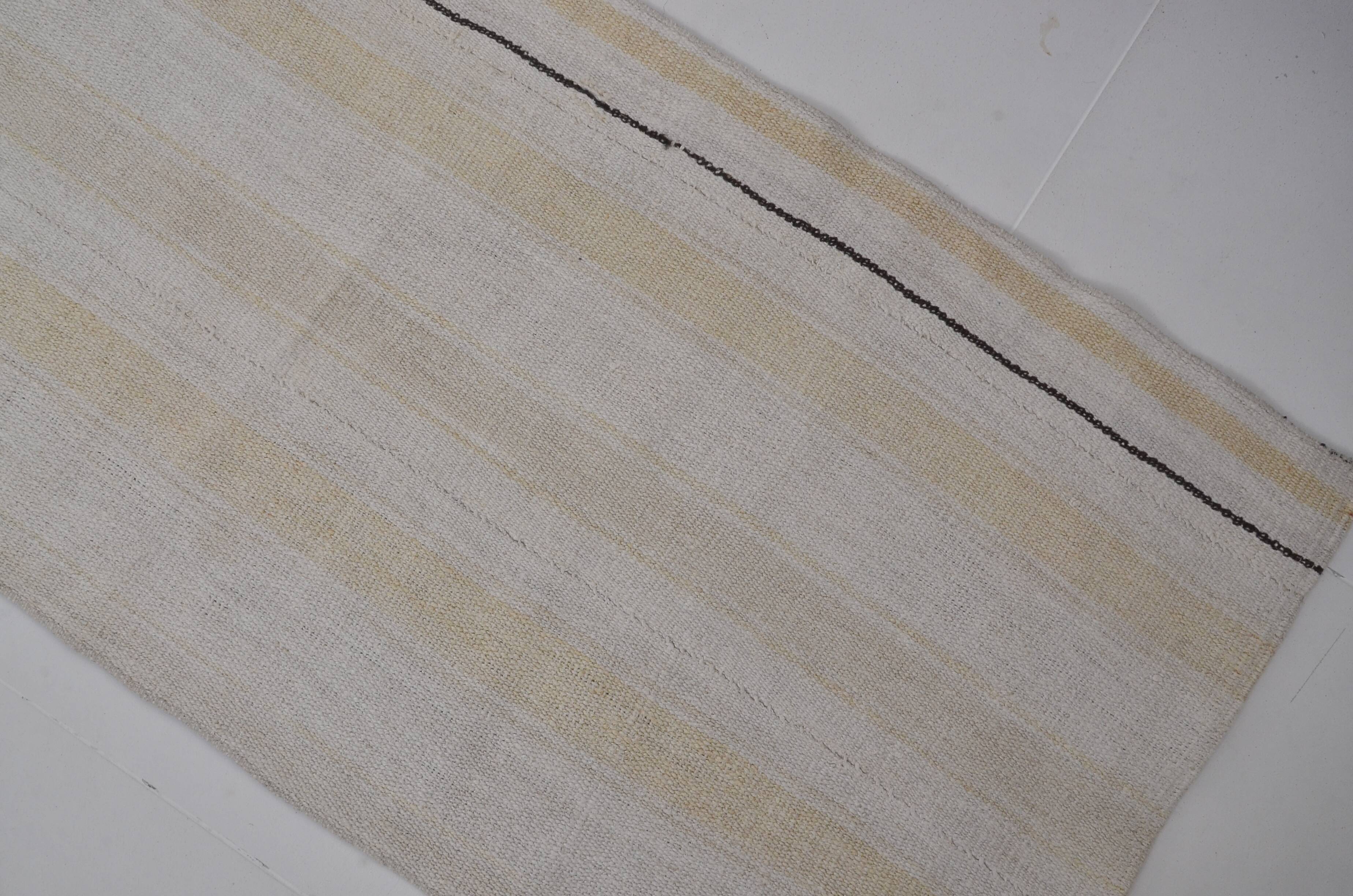 Stripe Neutral Hemp Rug sku 3789