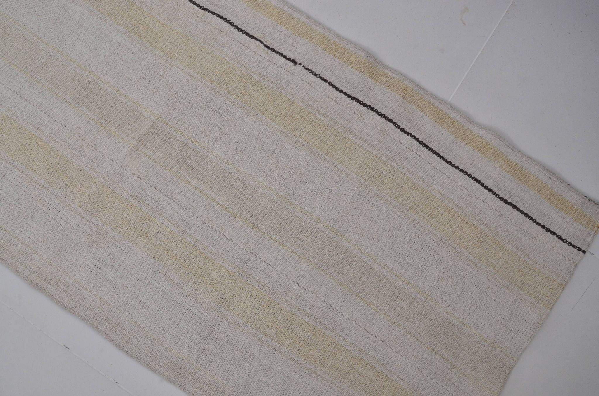 Tapis en chanvre neutre rayé sku 3789