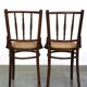 4 antique wooden and cane bistro chairs