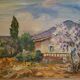 Peinture à l'huile paysage de Provence
