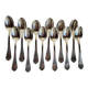 12 small silver-plated metal spoons by Guildart