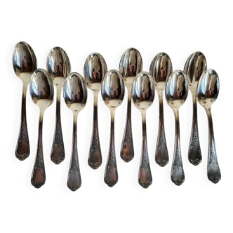12 small silver-plated metal spoons by Guildart