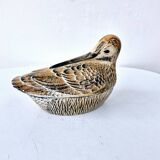 Vintage Earthenware Terrine Michel Caugant Woodcock