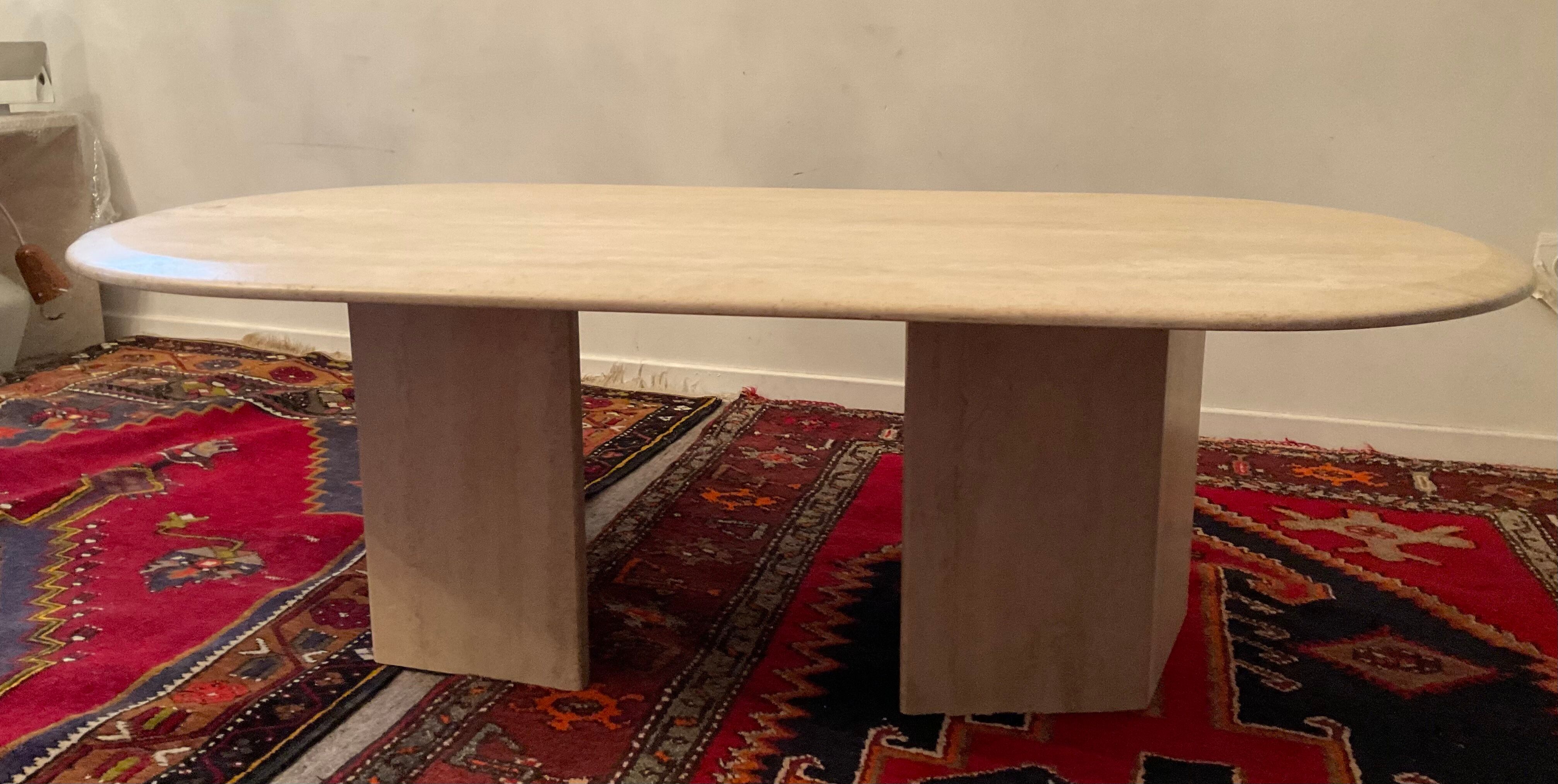Travertine coffee table from the 70s-80s