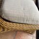 Carré pouf ou repose pied en rotin