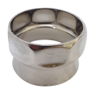 Rond de serviette en métal argenté