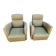 Pair of vintage studio armchairs in Art Deco style.