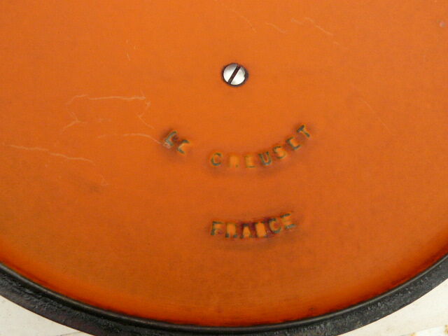 Orange casserole Le Creuset 50s