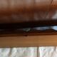 Old carved solid wood top, with glass plate - 50s