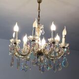 Lustre cristal et bronze